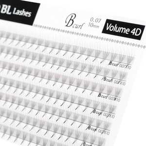 Cils préfabriqués en éventail BL Volume 4D, en matériau PBT coréen de haute qualité, modèle à tige courte YY Mix CC/DD/C D, Volume Russe - Product Image 5
