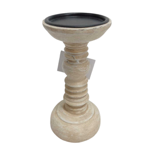 Artisanat Décoratif Élégant Fer Et Bois Bougeoir Pilier Couleur Naturelle Style Moderne Bougeoir À La Main - Product Image 6