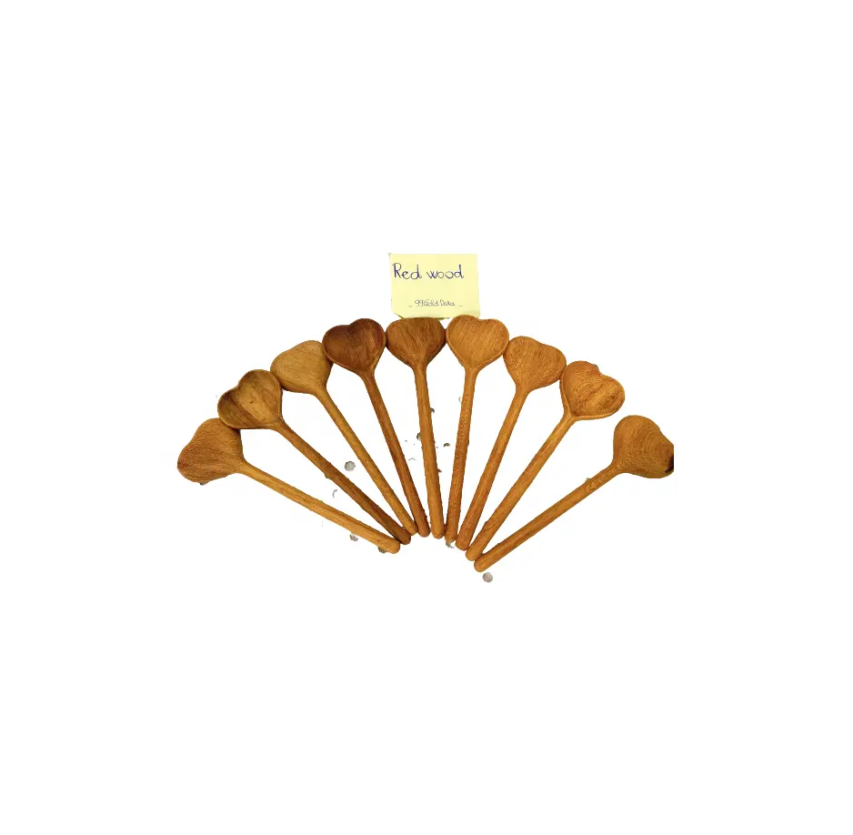 Colher decorativa de madeira de fábrica/colher de coração de acácia para utensílios de cozinha de madeira presente de negócios
