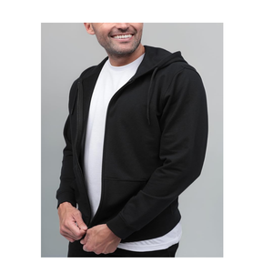 Vente flash Sweat à capuche pour homme 100% coton à fermeture éclair Col en V Léger Doux Respirant Écologique Hiver ODM Parfait pour tous les jours - Product Image 1