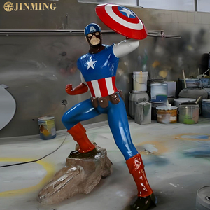 Chất Lượng Cao Cuộc Sống-Kích Thước DC Công Lý Giải Đấu Siêu Anh Hùng Bức Tượng Sợi Thủy Tinh Nhựa Thủ Công Mỹ Nghệ Cho Rạp Chiếu Phim Vuông Truyện Tranh Hiển thị Trang Trí - Product Image 4