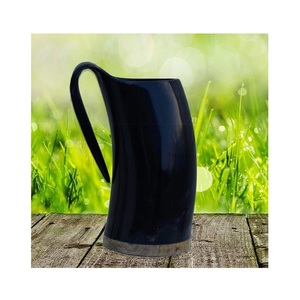 Tasse à boire Viking corne de buffle tasse à café Base en bois poli pour bière vin café inspiré corne indienne ancienne - Product Image 4