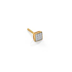 Pendientes de Botón de Lujo para Hombre, con Diamantes Cultivados en Laboratorio, en Oro Amarillo |   Regalo de Compromiso, Boda, Aniversario y Fiesta, Pureza de 18KT - Product Image 6
