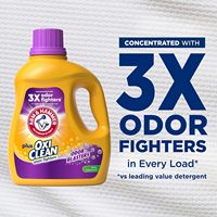 ARM & HAMMER Plus OxiClean dengan Odor Blasters Deterjen Cair untuk Pakaian, Aroma Botani Segar, 74 Cucian, 96.2 fl oz
