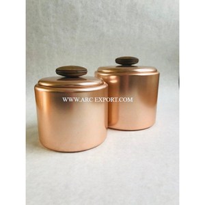 Nouvelle conception récipient en étain sucre thé café stockage plus grande qualité accessoires de cuisine pots en étain ensemble de 4 pots en or martelé - Product Image 5