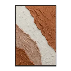 Nouvelle Peinture à l'Huile Texturée sur Toile Faite à la Main, Art Mural Moderne aux Tons Terreux, Décoration Murale sur Toile - Product Image 1