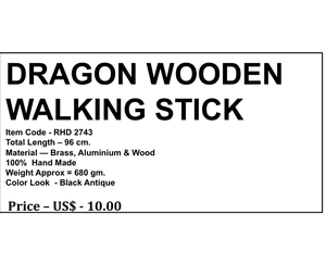 ทำด้วยมือมังกรวินเทจแกะสลักไม้เดินได้เครื่องช่วยการเคลื่อนไหวทองเหลืองสำหรับผู้ชายผู้สูงอายุของสะสมตกแต่งของขวัญสำหรับผู้ชาย - Product Image 6