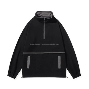 Fall 2025 New Half Zip Hoodie Long Sleeve Unisex Base Shirt Yarn Dyed Garment Dyed 100% Cotton Fashionable Trendy All-Match - Product Image 3