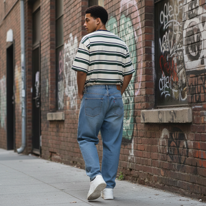 Pantalon de jogging ample vintage des années 90 pour homme, style hip-hop streetwear, coupe ample, jambe large, taille mi-haute, service OEM - Product Image 5