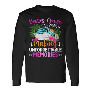 Maglietta a Maniche Lunghe 'Besties 2026 Cruise Trip' per Creare Momenti Indimenticabili - Besties in Crociera - Product Image 1