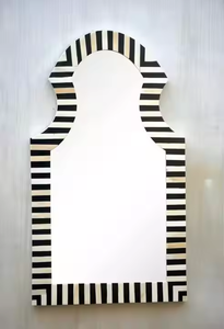 Espejo de pared de hueso con incrustaciones de resina Rectangular de alta calidad para decoración del hogar - Product Image 3