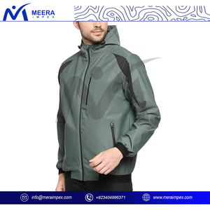 Nueva chaqueta Softshell personalizada Diseño personalizado Ropa de trabajo de invierno Chaqueta de carcasa suave con cremallera forrada de lana impermeable a prueba de viento para hombres - Product Image 5