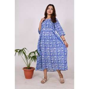 เสื้อโบฮีเมียนผ้าฝ้าย100% สไตล์อินเดียสำหรับผู้หญิงชุดปาร์ตี้ชายหาดพิมพ์ลายสไตล์โบฮีเมียนสำหรับฤดูร้อนน้ำหนักเบาและระบายอากาศได้ดี - Product Image 3