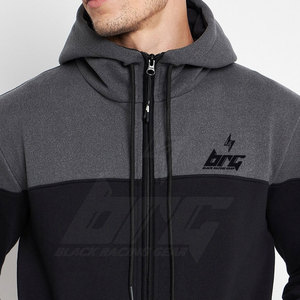 Offre Spéciale qualité supérieure hiver à capuche 100% coton hommes survêtements utilisation en plein air couleur unie - Product Image 6
