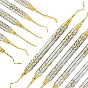 6 PCS Manual Dental Composite <b>Resin</b> Filling Spatulas <b>Kit</b> with Titanium/Gold Coated Heads Ergonomic Grip Lifetime Warranty - Product Image 3