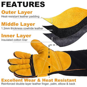 Gants de soudage TIG MIG 2026, de la meilleure qualité, durables, confortables, avec protection contre les étincelles de chaleur, écran tactile extérieur - Product Image 4