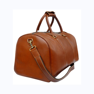 Bolsa de viaje de cuero Premium hecha a mano, equipaje de viaje de cuero genuino, elegante bolsa de gimnasio para noche de fin de semana, venta al por mayor - Product Image 4