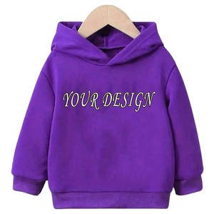 High Quality Unisex Custom Design Plain Oversized Pullover Hoodies For Kids Wholesale Supply Cotton Fleece Hoodies - Product Image 2