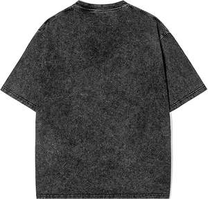 Haute qualité Vintage poids lourd en détresse Boxy hommes T-shirts lavage à l'acide surdimensionné t-shirt personnalisé recadrée t-shirt hommes - Product Image 2