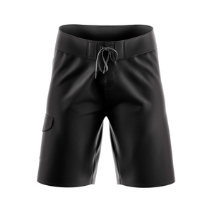 Vente en gros de shorts cargo décontractés pour hommes 100% polyester taille élastique Streetwear pantalons de survêtement shorts de planche en tissu éponge français solide - Product Image 1