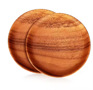Juego de Platos de Madera Exótica, Platos de Madera de Caoba de Lujo - Product Image 4