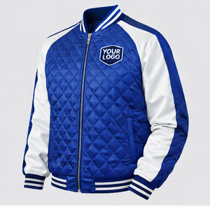 Veste universitaire matelassée sur mesure OEM pour hommes, vente en gros, veste bomber de baseball, veste d'hiver légère rembourrée avec broderie - Product Image 4