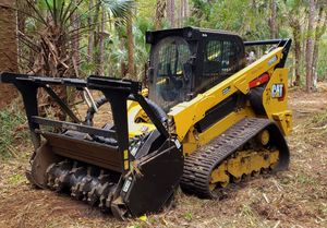 Cat 299D3 Skid Steer Loader With Mulcher Heavy Duty Compact Track Loader <b>Forestry</b> Mulching <b>Machine</b> For Construction LandClearing - Product Image 5