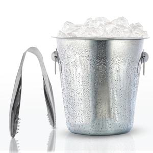 Matte finishing Stainless Steel <b>Metal</b> Ice Bucket with <b>Tong</b> for Chilled Drinks and Easy Serving <b>Metal</b> Cooler - Product Image 3