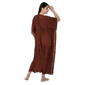 Vestido maxi de verano para mujer, mezcla de seda, corte holgado, caftán de lujo, ropa de playa, camisón, vestido fluido, pareo para traje de baño - Product Image 3