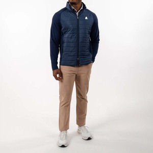 Chaqueta Híbrida de Invierno para Hombre, Estilo Urbano, con Cierre, Ajustada, Ligera, Acolchada, con Cuello Alto y Resistente al Viento - Product Image 3