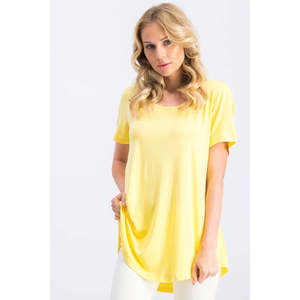 Top da Donna JM con Scollo a U in Taglia XS, Stampa Dorata su Tessuto Lavorato a Maglia, Design Semplice e alla Moda - Product Image 1