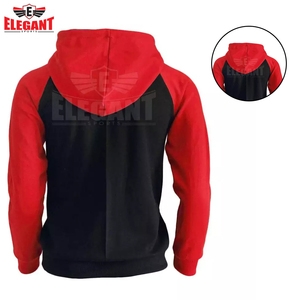 Sweat à capuche élégant en molleton doux et épais avec manches raglan et poches latérales Impression personnalisable pour les sports d'hiver - Product Image 6