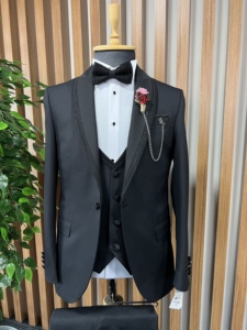 ชุดสูทสำหรับผู้ชายผ้าวิสคอสและโพลีเอสเตอร์ผ้าวิสคอสดีไซน์ล่าสุดสำหรับเจ้าบ่าว - Product Image 6