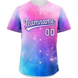 Jersey de softbol personalizado abotonado camisa de béisbol sublimación malla gráfica bordado de secado rápido equipo juvenil ajuste uniforme de EE. UU. - Product Image 6