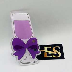 Tuile à cils en acrylique personnalisable avec aimants, motif Moch Myrtille avec nœud violet, pour vente en gros et logo personnalisé - Product Image 4