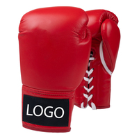 Gants de boxe en cuir de vachette de haute qualité, à lacets, avec logo personnalisé imprimé, meilleur prix, gants de combat MMA.