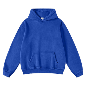 Sweats à capuche unisexe délavés à l'acide vêtements d'hiver OEM logo personnalisé marque de tissu en coton mélangé en vrac fabricant de vêtements du Bangladesh en gros - Product Image 1