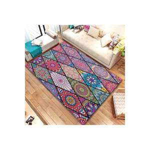 <b>Mandala</b> Patterned Suede Digital Printed Carpet Rectangle Hallway Carpet for Bedroom Living Room Decoration Model Number Room <b>Rug</b> - Product Image 1