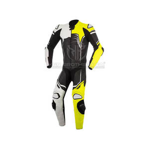 Traje de cuero de moto de ajuste personalizado con cintura flexible y cierre de cremallera fuerte Traje de cuero de moto elegante - Product Image 2