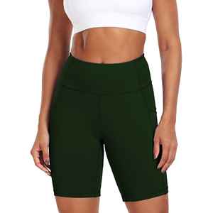 Shorts de yoga sans couture pour femme, taille haute élastique, respirants, séchage rapide, coupe en V, pour entraînement et gym, personnalisables - Product Image 1