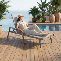 Klappbares Schlafsofa Sonnenliege Verstellbare Terrassenliege Poolliege Gartenliege für Terrasse und Entspannung im Freien