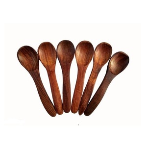 Ensembles de service de nourriture de couverts en bois de mangue ensemble de couverts en bois naturel de taille personnalisée avec polonais pour l'artisanat ensembles de couverts en bois rustiques - Product Image 4