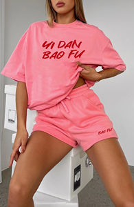 Manufacturer Professional Customization Women Sweat <b>Top</b> <b>and</b> Match <b>Shorts</b> <b>Sets</b> in Fleece Fabric From Pakistan - Product Image 3