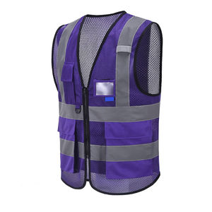 Gilet de sécurité haute visibilité gilet à fermeture éclair réfléchissant vêtements de travail hiver nuit gilet de sécurité grande taille contre-action gilet de sécurité - Product Image 2