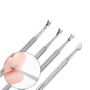 KAAMIR INSTRUMENTS Professional Customizable Stainless Steel Reusable Durable Double-Use Square <b>Nail</b> <b>Cuticle</b> <b>Pusher</b> for Manicure - Product Image 2
