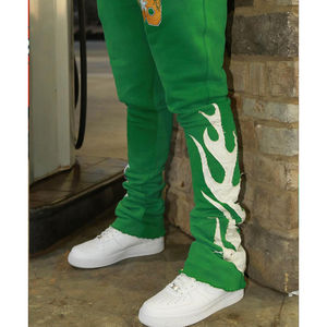 Custom Logo Eco-Friendly Plus Size Distressed Stacked Pants <b>Oversize</b> Acid Wash Unisex Tracksuit Hoodie Winter Printed <b>Sweatpants</b> - Product Image 6