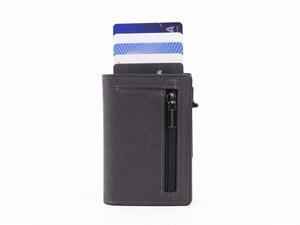 กระเป๋าสตางค์หนัง PU ขนาดเล็กมีซิปด้านหน้าแบบบางมีกระเป๋าใส่บัตรสำหรับบุรุษและสตรี - Product Image 2