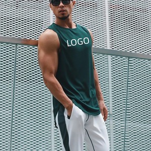 Nuevo Chaleco de algodón de secado rápido personalizable para hombre, ropa de calle estilo XL, con cuello redondo Camiseta sin mangas, chaleco - Product Image 3