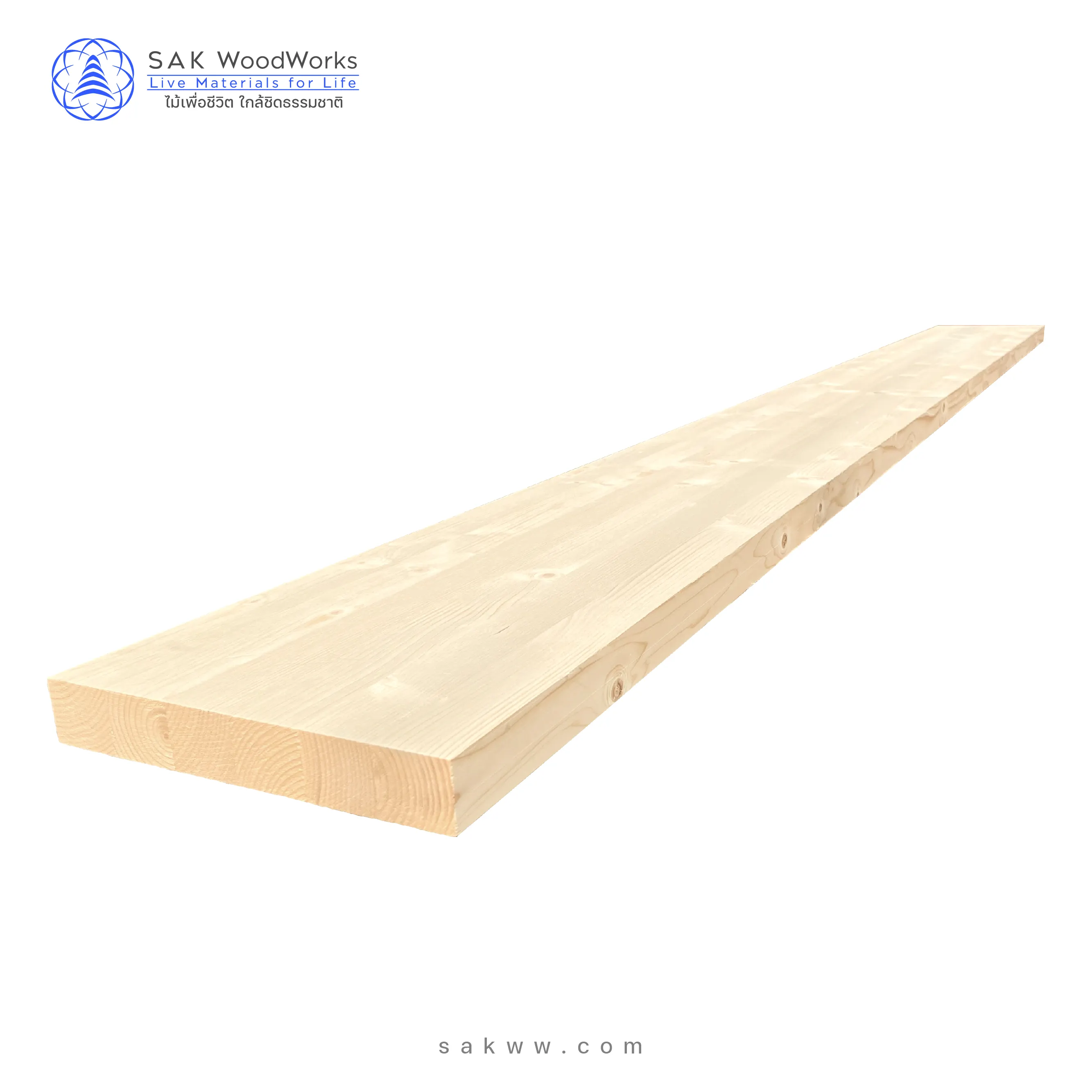 Planche en bois lamellé-collé 45x300x3000 m. Épicéa de pin du nord Planche en bois collée pour construction et décoration par SAKWW