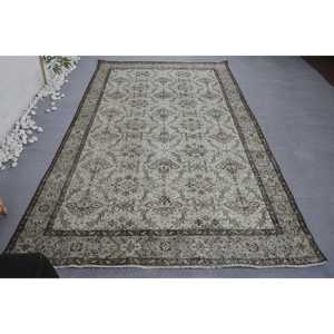 พรมขนแกะสไตล์ตุรกีสีเบจสีน้ำตาลลายดอกไม้คลาสสิกเป็นมิตรกับสิ่งแวดล้อมพรมปูพื้นขนาดกลาง5.6x9.2ฟุตสี่เหลี่ยมผืนผ้าน้ำยางสำหรับห้องรับประทานอาหาร - Product Image 1